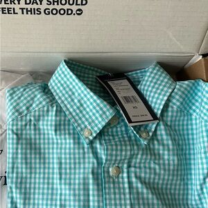 Classic Fit Gingham Poplin Long Sleeve Shirt